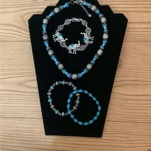 4pc Necklace & Bracelet Set